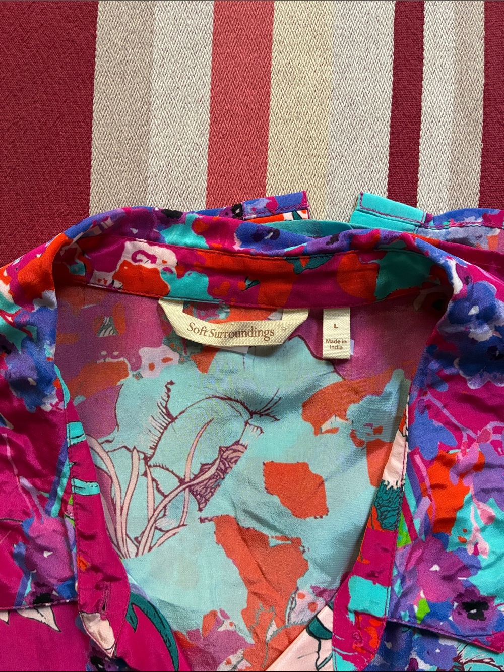 Soft Surroundings Garden Path shirt dress - Size large - Picture 7 of 8